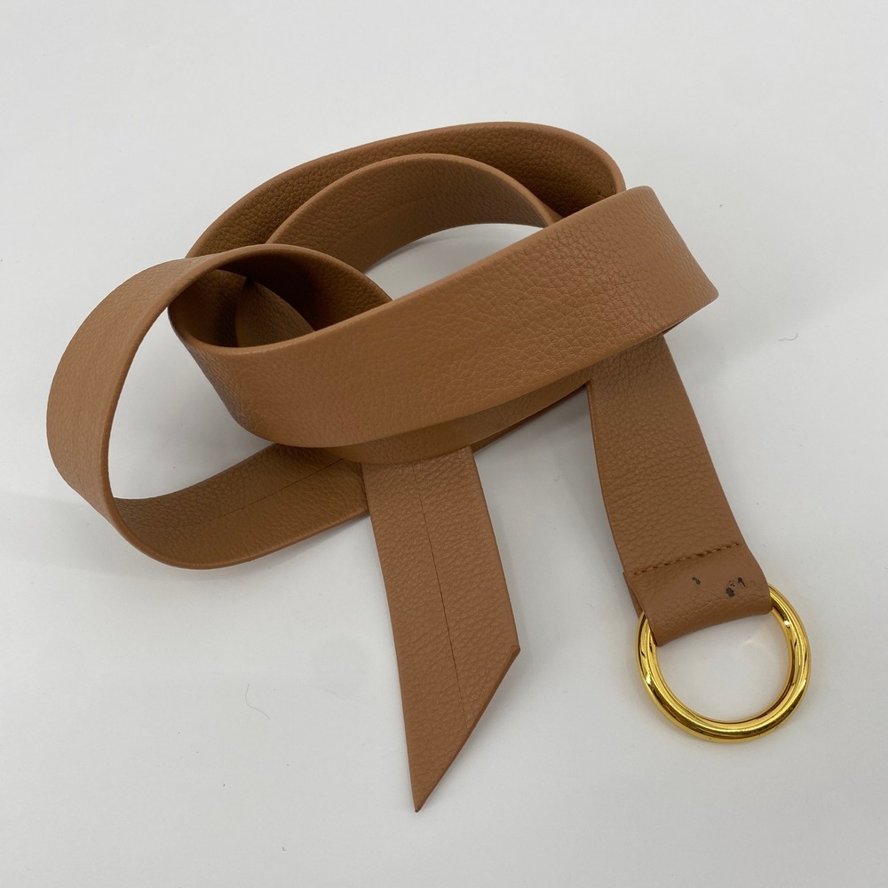 B-Low The Belt O-Ring Wrap Belt Womens OS Tan Faux Leather Gold Hardware